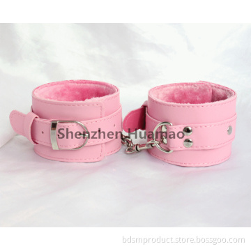 PVC Wrist Cuffs Lining with Fur